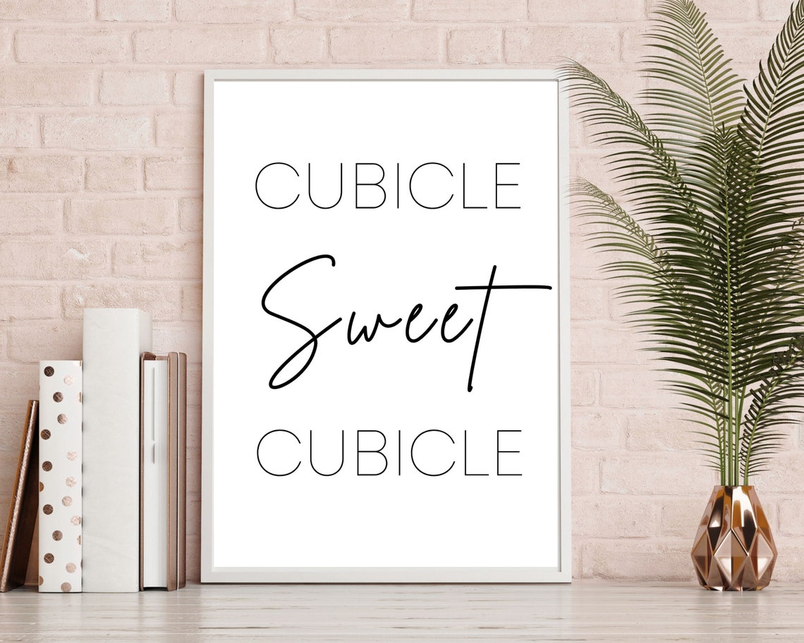 Cubicle Sweet Coworker Coffee Humor Funny Office Gift Poster