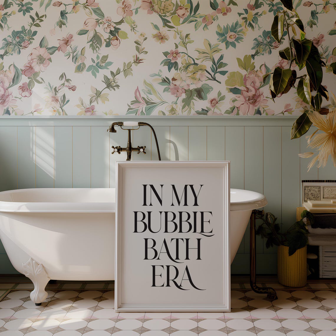 In My Bubble Bath Era Chic Modern Bathroom Humor Wall Poster - Image 2
