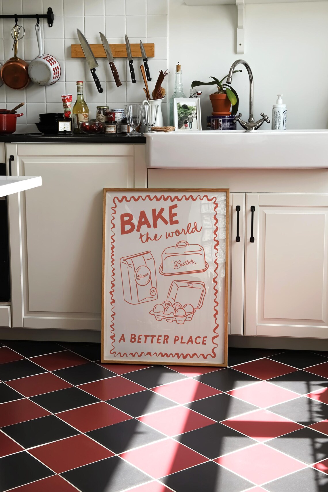 Baking Kitchen Wall Art, Retro Kitchen Quote Print - Image 2