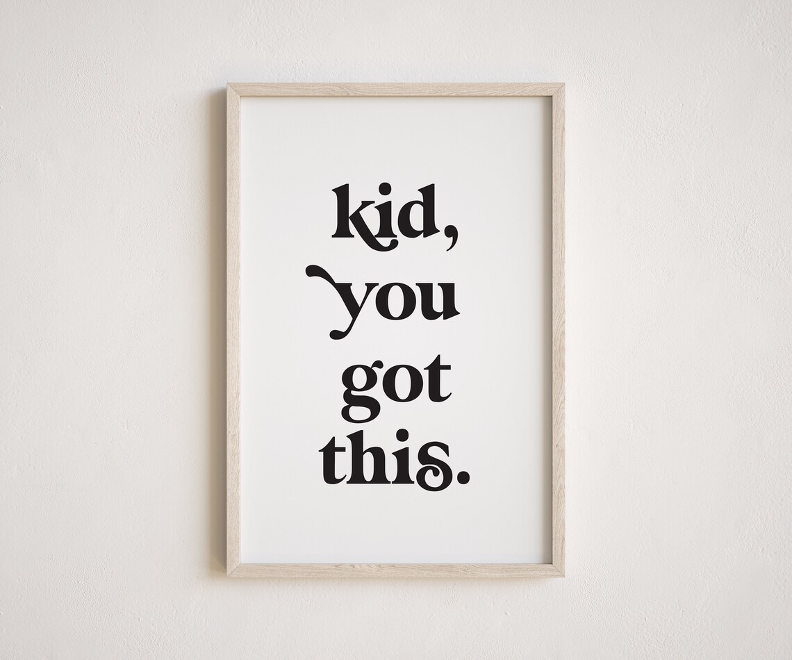 Neutral Kids Wall Art, Black and White Nursery Print - Image 2