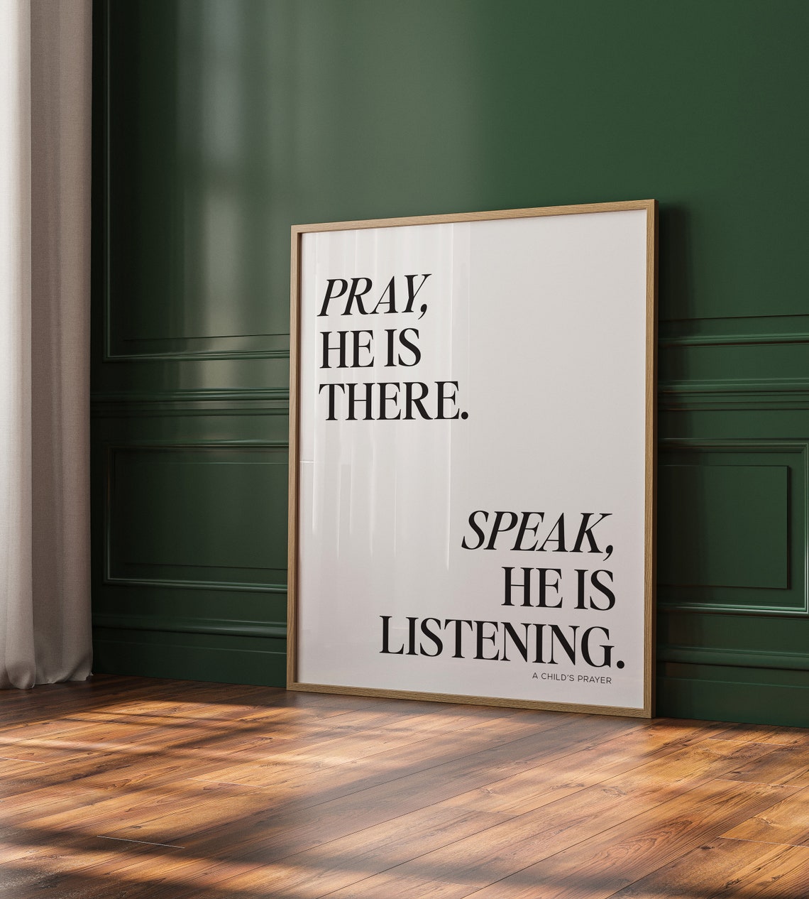 Pray He Is There Speak He Is Listening Childs Prayer Hymn Poster - Image 2