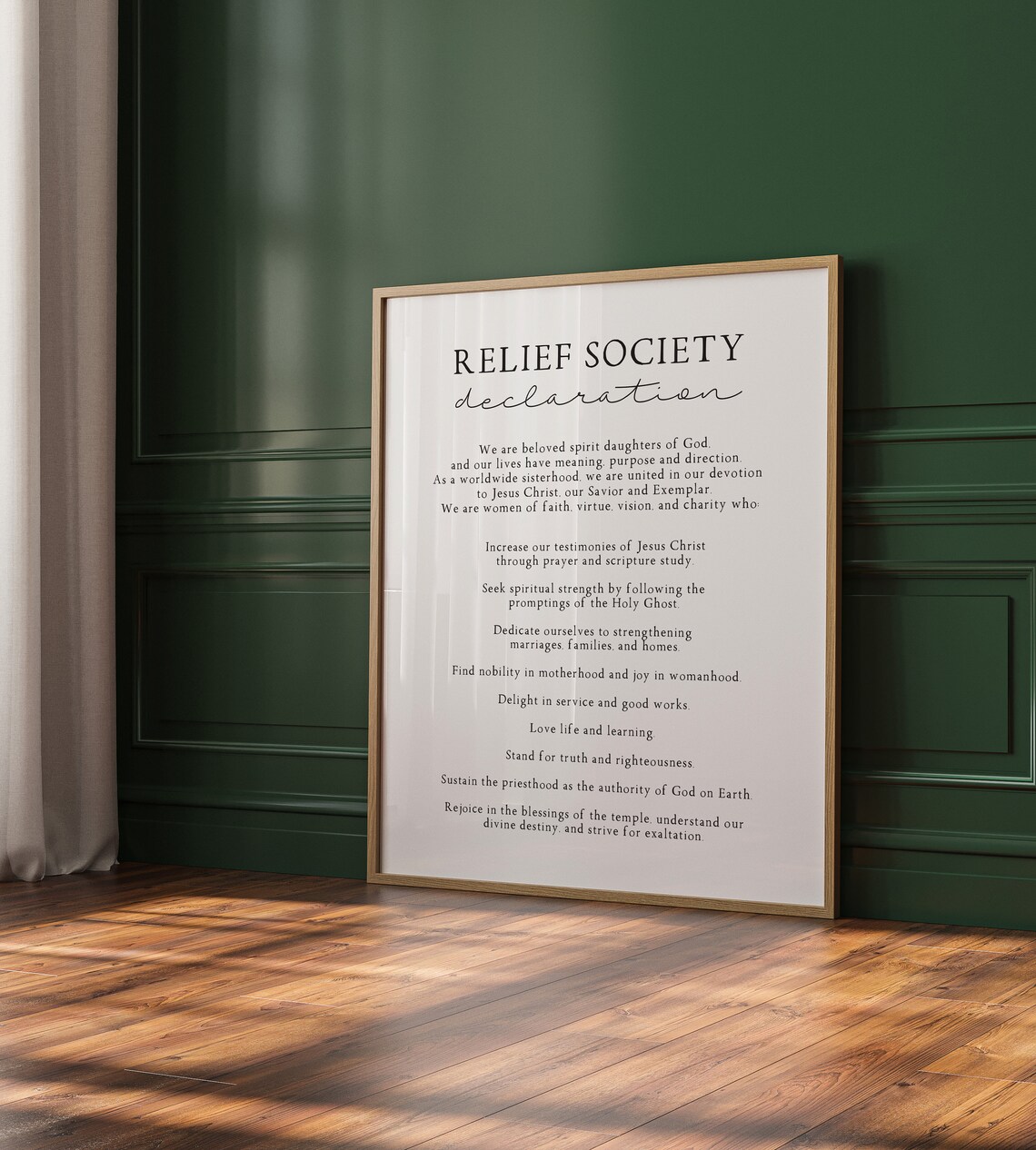 Relief Society Declaration Lds Womanhood Quote Print - Image 2