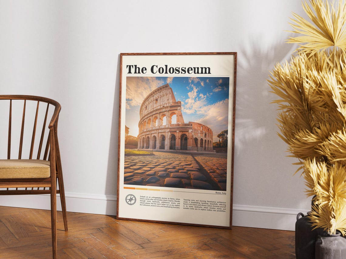 Rome Travel Print Rome Colosseum Print Rome Italy Wall Art Rome Poster Colosseum Photo Rome Italy Poster Print Rome Colosseum Decor - Image 4