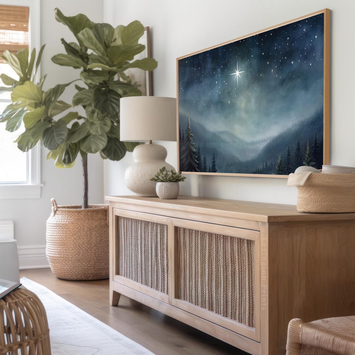Nativity Star Christmas Tv Art Frame Tv Art Winter Holiday Decor Christmas Star Tv Art Christian Tv Art Christian Home Decor 936 - Image 3