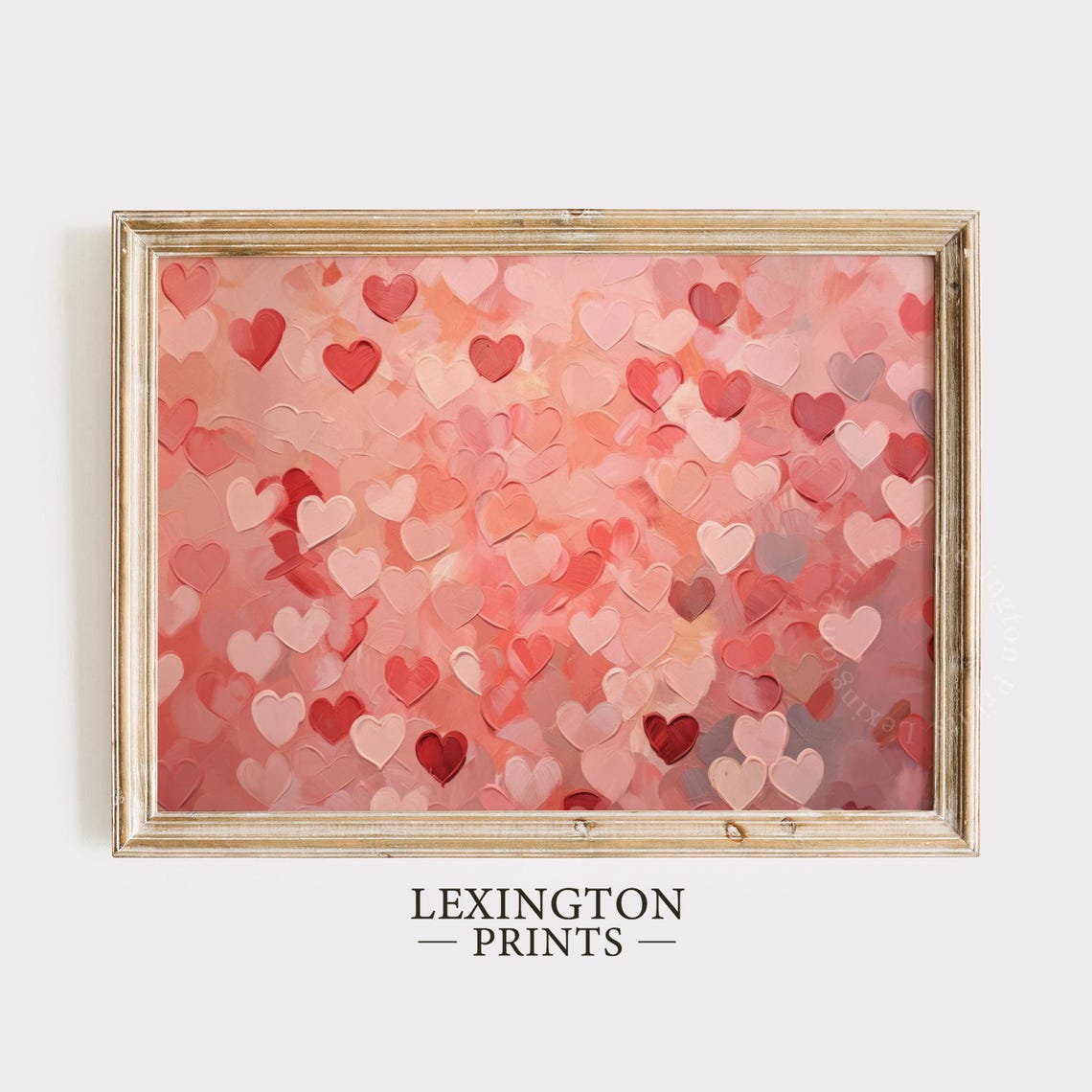 Valentines Day Red Pink Hearts Pattern Romantic Love Decor Poster - Image 8