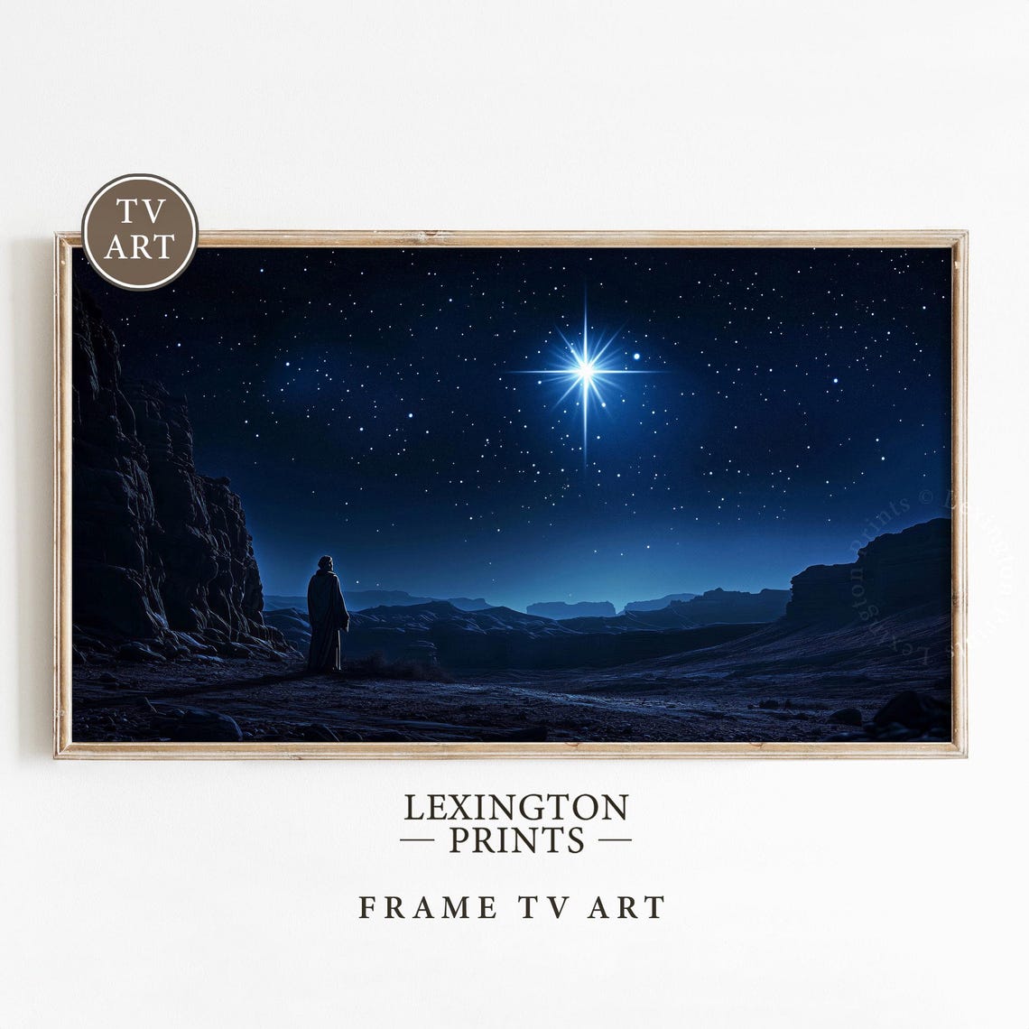 Christian Tv Art Nativity Star Christmas Frame Tv Art Christmas Tv Art Winter Holiday Decor Biblical Tv Art Silent Night Art Jesus Art 939