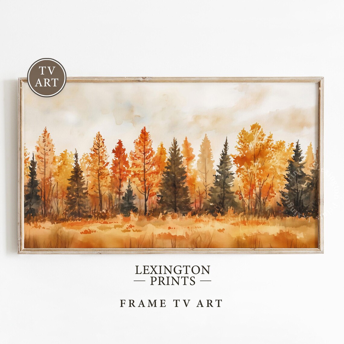 Fall Forest Watercolor Tv Art Frame Tv Art Fall Forest Wall Art Moody Watercolor Tv Art Fall Tv Art Autumn Tv Art Farmhouse 893