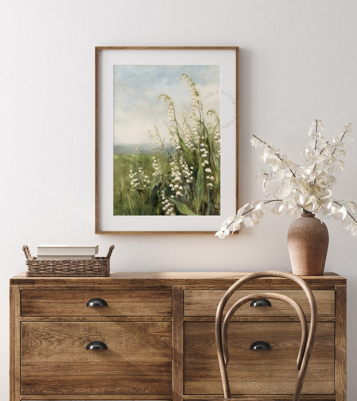Lily of the Valley Meadow Spring Wildflower Oil Painting Poster - Image 7