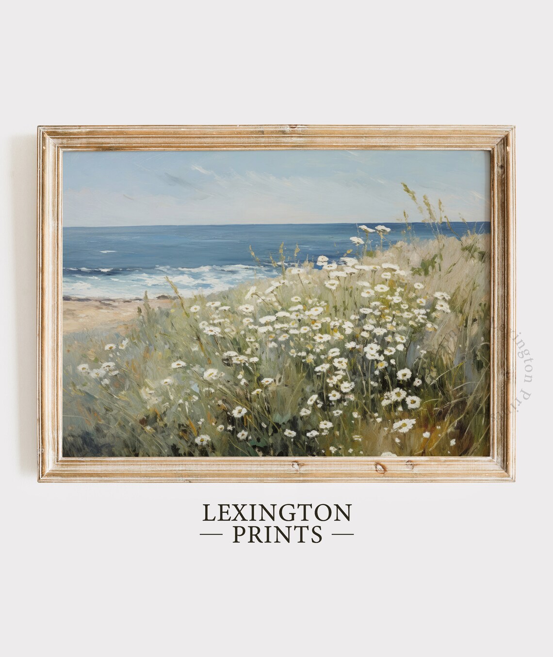 Summer Wildflower Field Vintage Coastal Landscape Print - Image 8