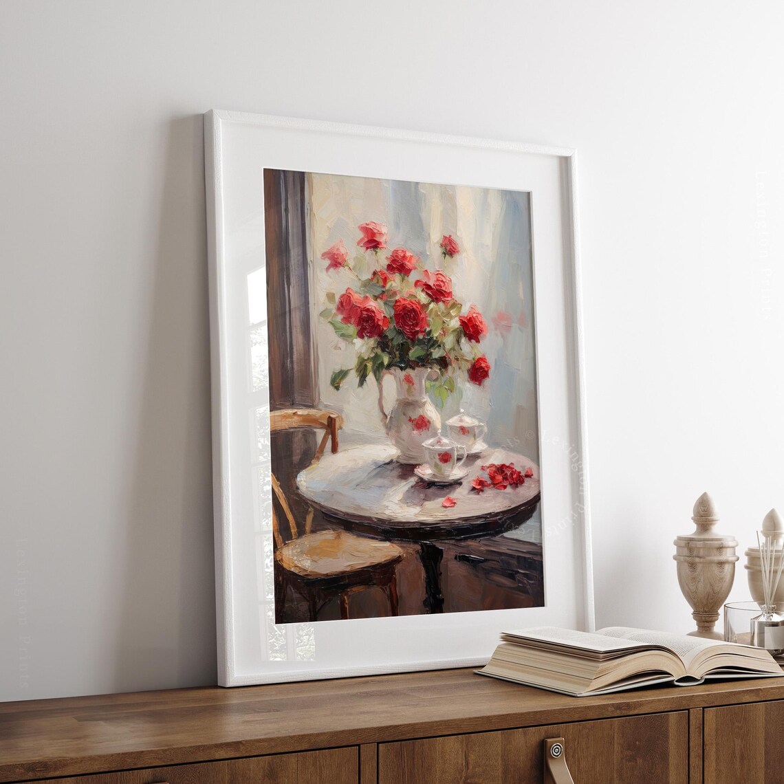 Red Roses Art Print, Valentine Wall Decor - Image 8