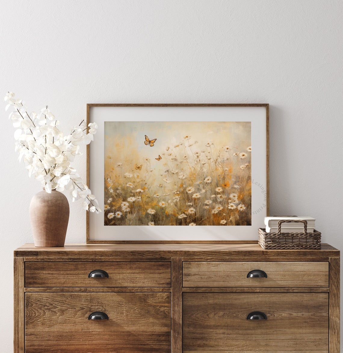 Wildflower Meadow Butterflies Warm Spring Vintage Floral Poster - Image 8
