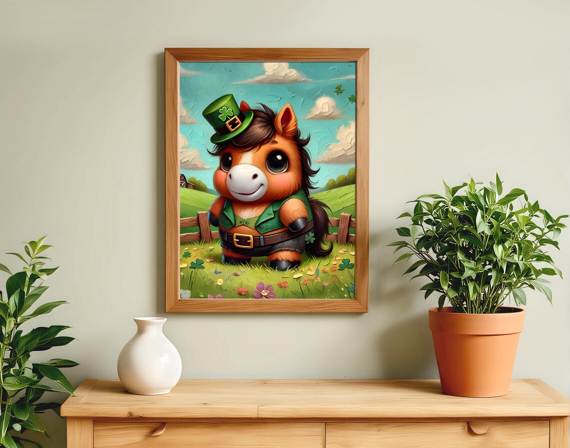 Horse Patrick Day Poster Print, Animal Life