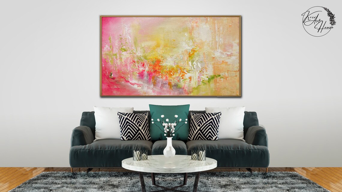 Modern Abstract Painting, Palette Knife Art Print - Image 4