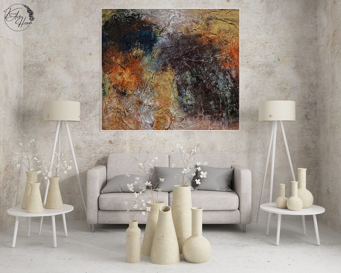 Modern Abstract Painting, Neutral Wall Art Print - Image 4