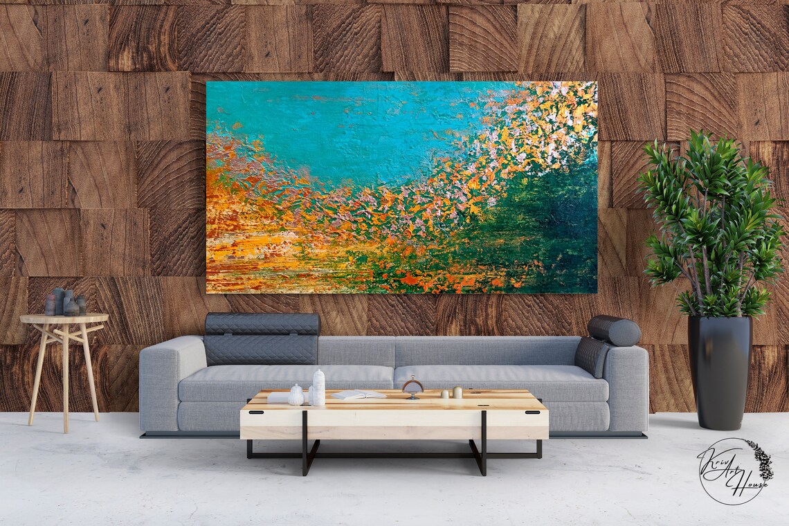 Abstract Painting Art Print, Extra Large Home Decor - Image 2