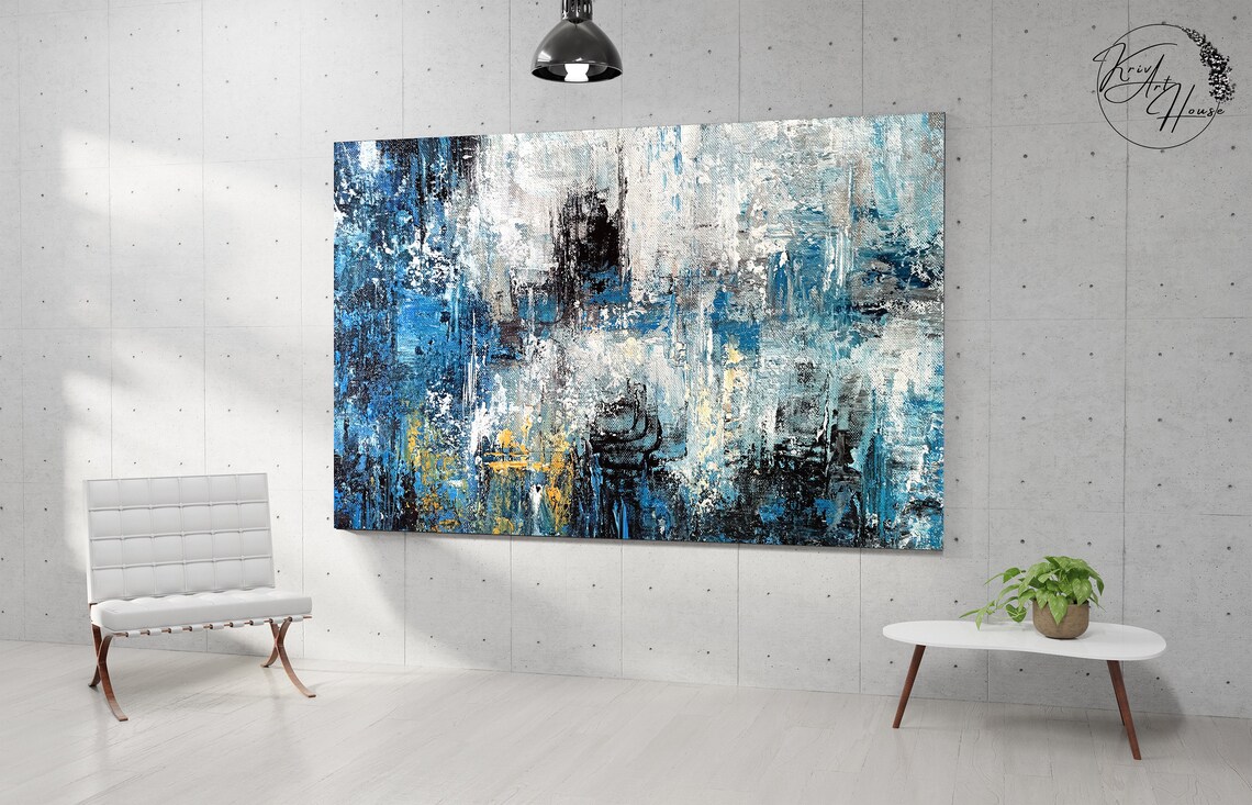 Abstract Palette Knife Painting, Wall Art Print - Image 3