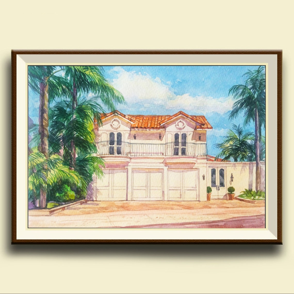 Home Portrait In Watercolor House Portrait Watercolor Wedding Venue Custom Illustration Custom Landscape Painting Drawing Of Home - Image 3
