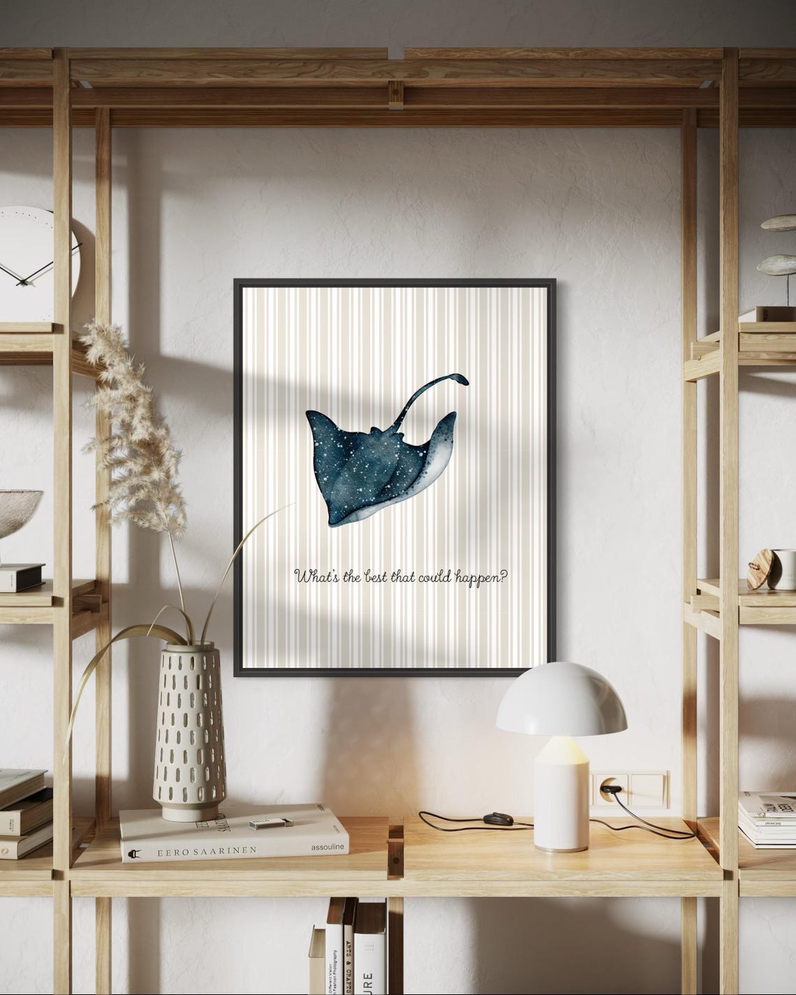 Whats The Best That Could Happen Manta Ray Vintage Wall Art Vintage Nursery Decor Ocean Nursery Wall Art Prints Ocean Animal Wall Art
