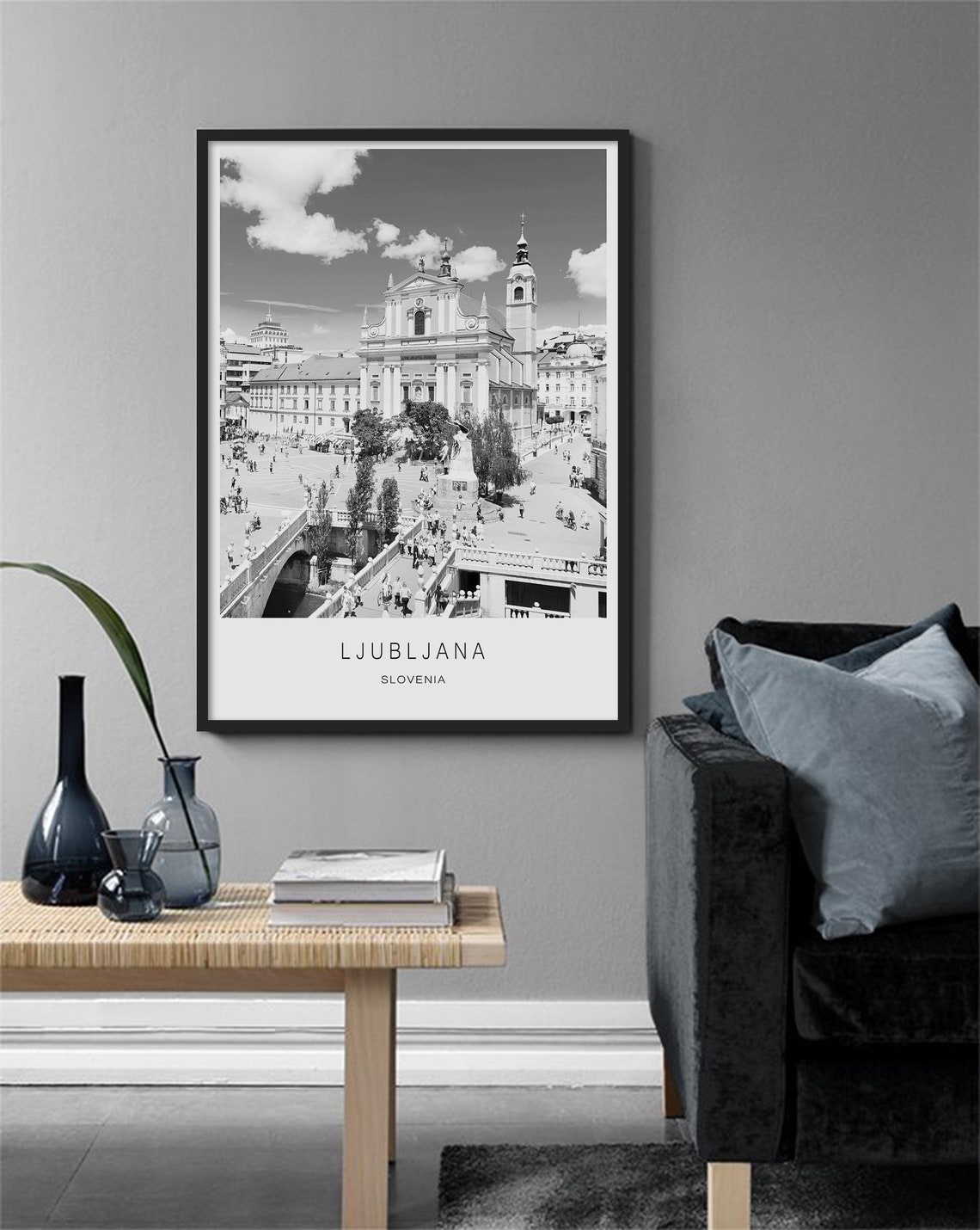 Ljubljana City Slovenia Ljubljana Poster Europe City Wall Art Travel Poster Cities Prints Home Decor City Wall Art City Poster - Image 3
