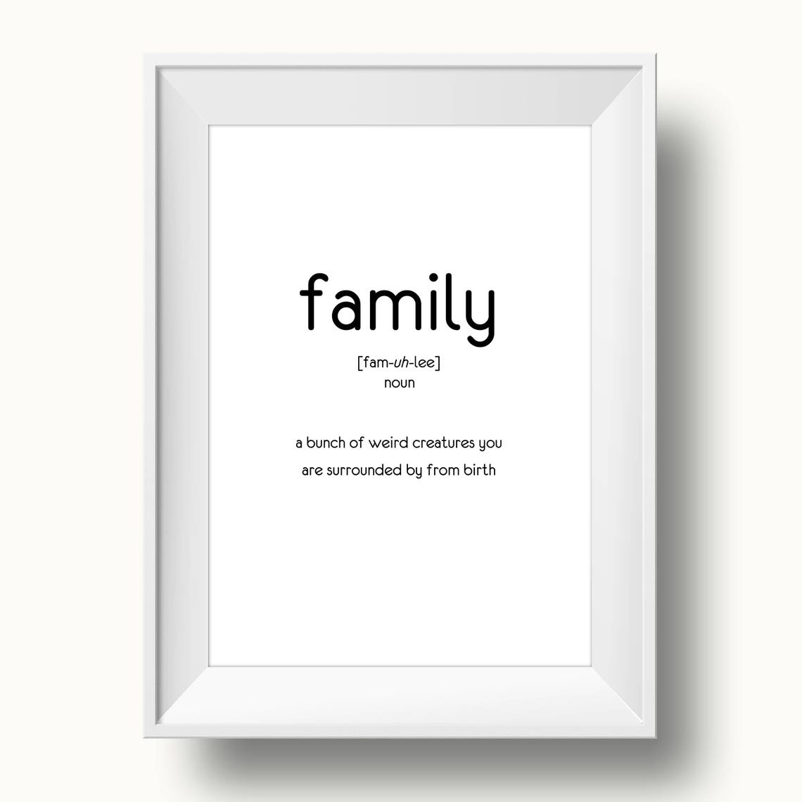 Funny Family Dictionary Definition Typography Wall Decor Quote Poster - Image 2