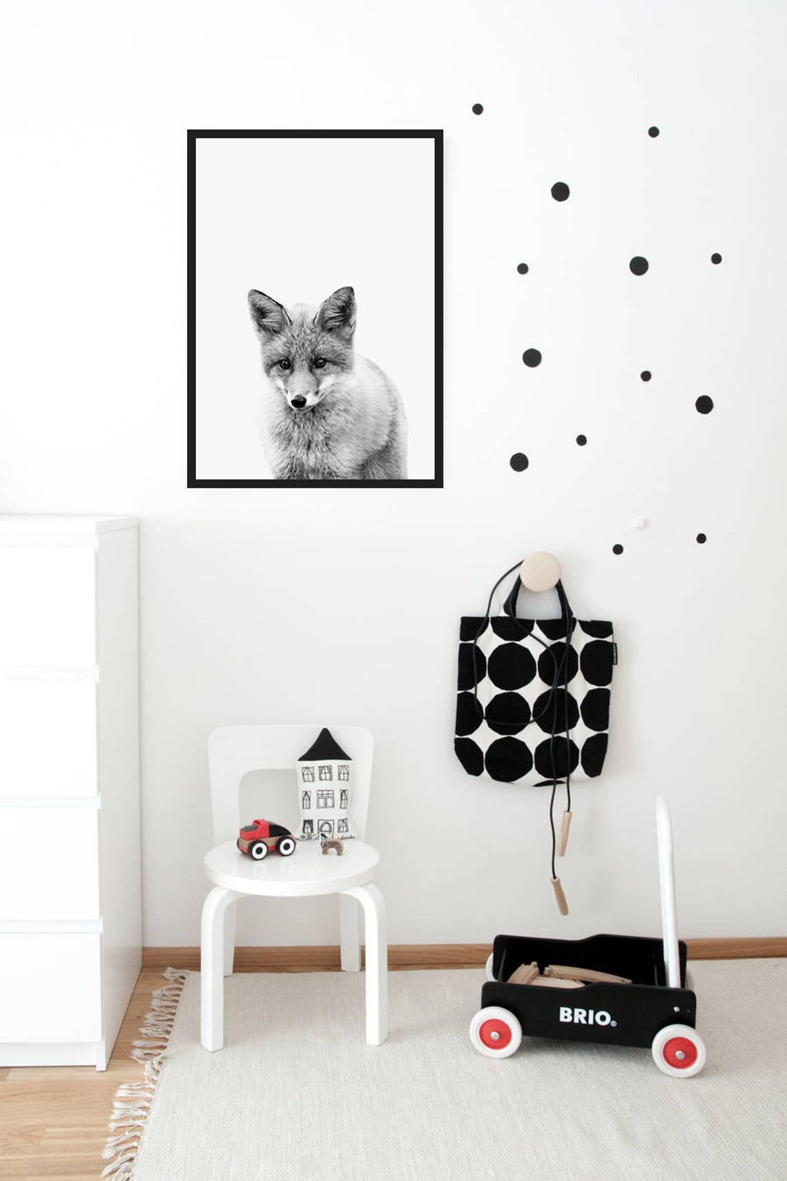 Sale Fox Print Animal Print Animal Wall Art Woodland Animals Forest Animal Print Woodlands Nursery Print Baby Forest Print - Image 3