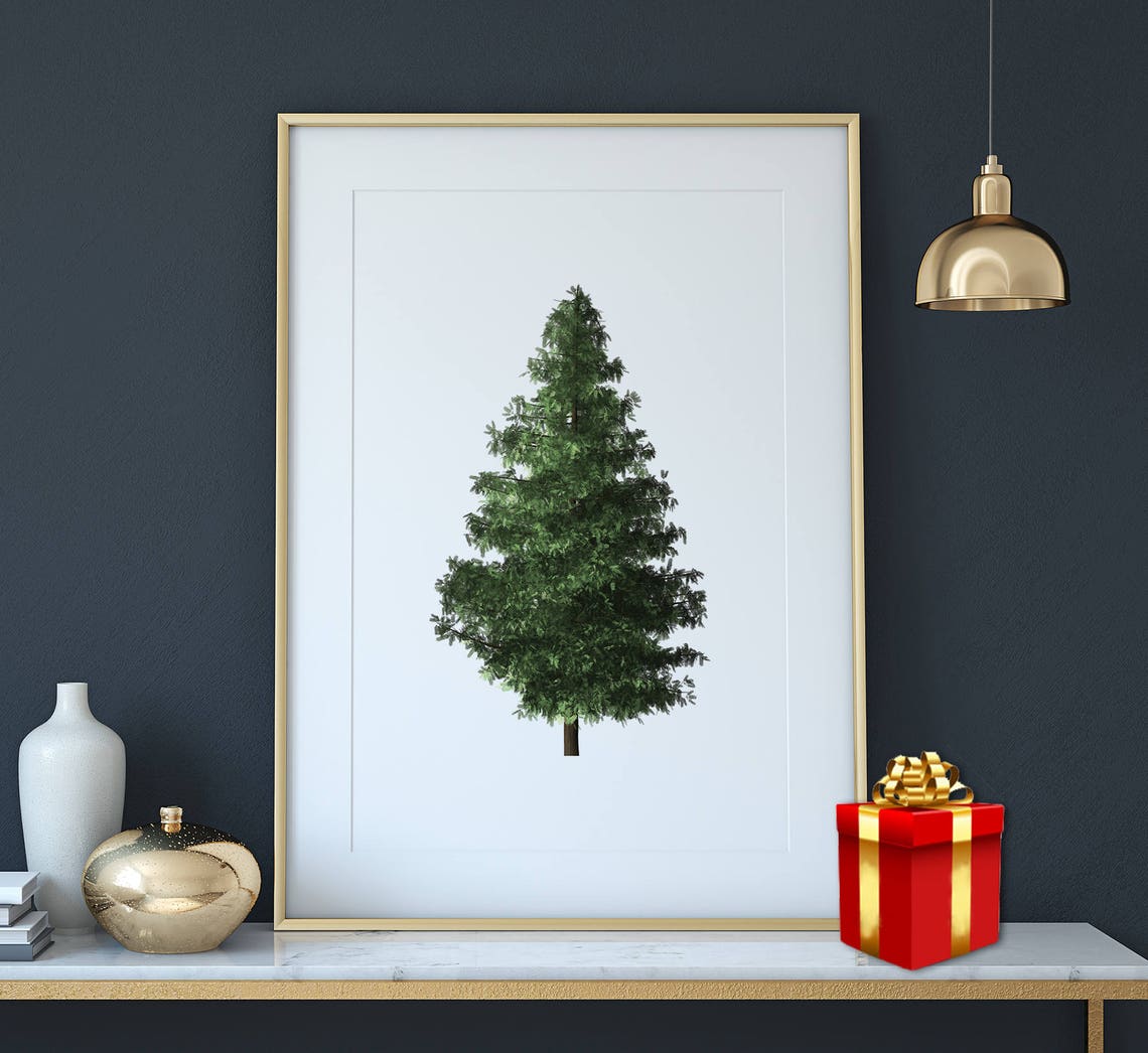 Minimalist Christmas Tree Botanical Holiday Wall Decor Photo Poster - Image 3
