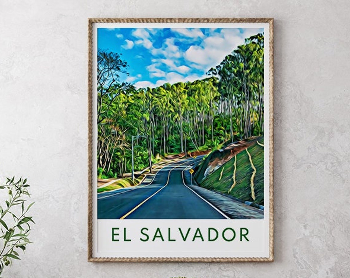 El Salvador Print El Salvador Wall Art El Salvador Art El Salvador Art Prints El Salvador Poster El Salvador Wall Decor