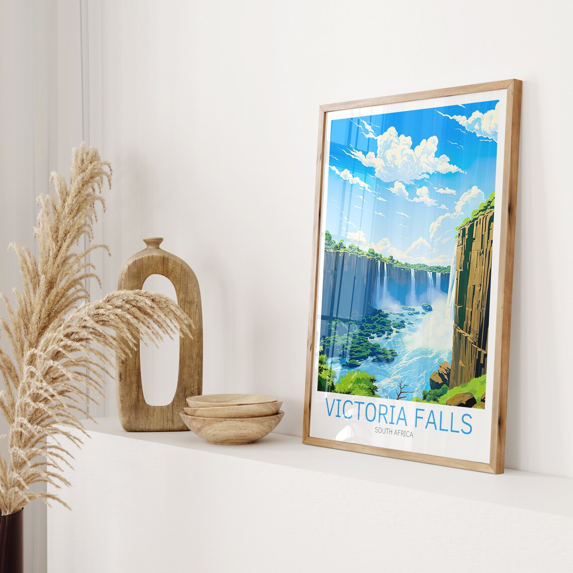 Victoria Falls South Africa Wide Waterfall Mist Gorge Travel Poster - Image 2