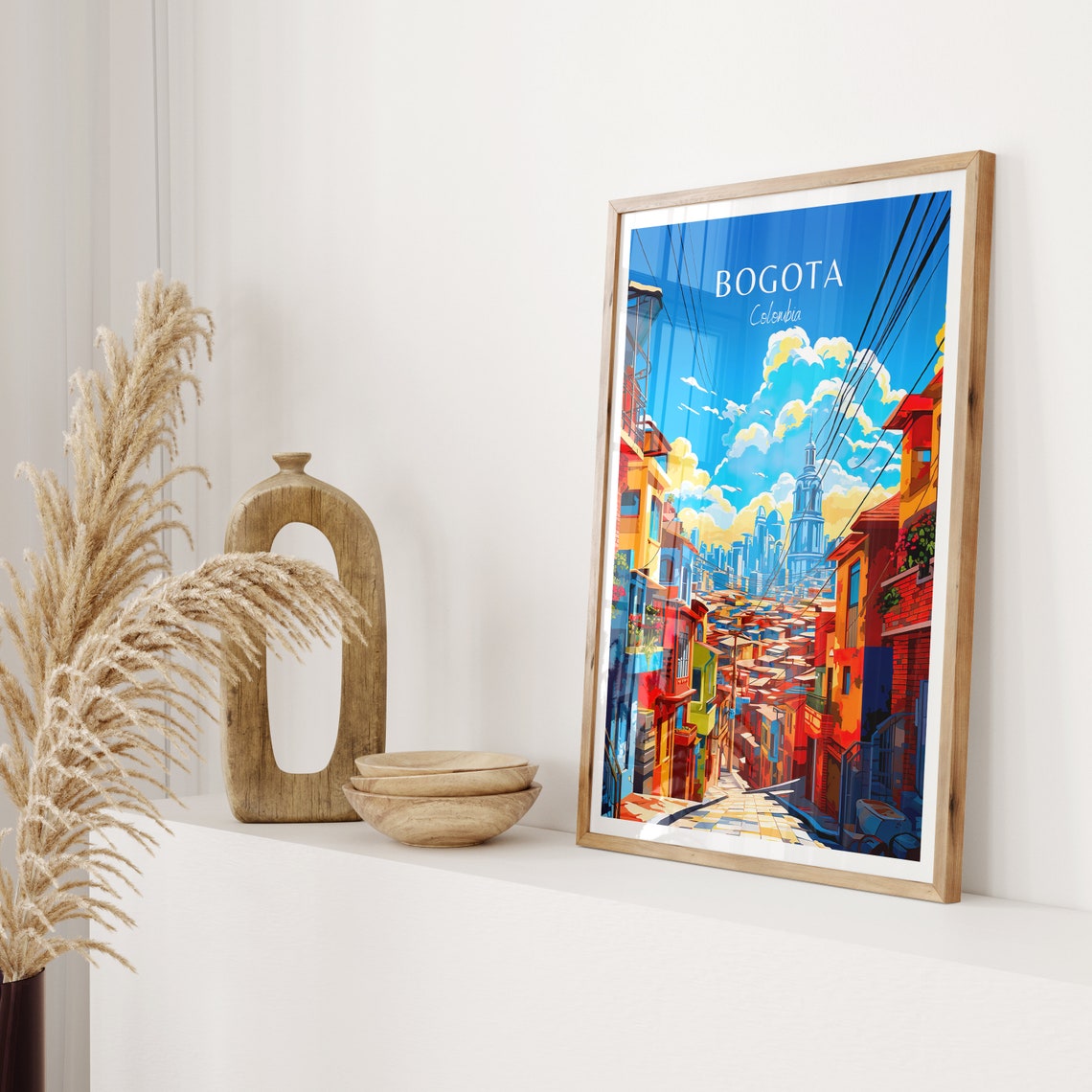 Bogota Travel Poster Colombia Poster Bogota Vintage Poster Travel Poster Bogota Retro Poster Bogota Travel Gift Wall Art Print - Image 2