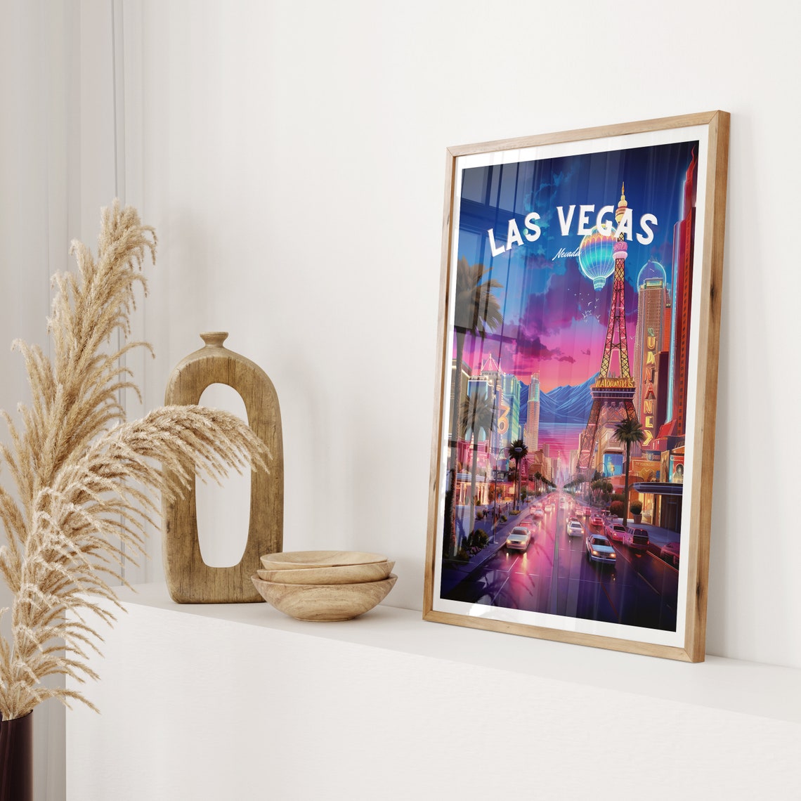 Las Vegas Travel Poster Nevada Poster Las Vegas Vintage Poster Travel Poster Las Vegas Retro Poster Las Vegas Travel Gift Nevada Usa Strip - Image 2