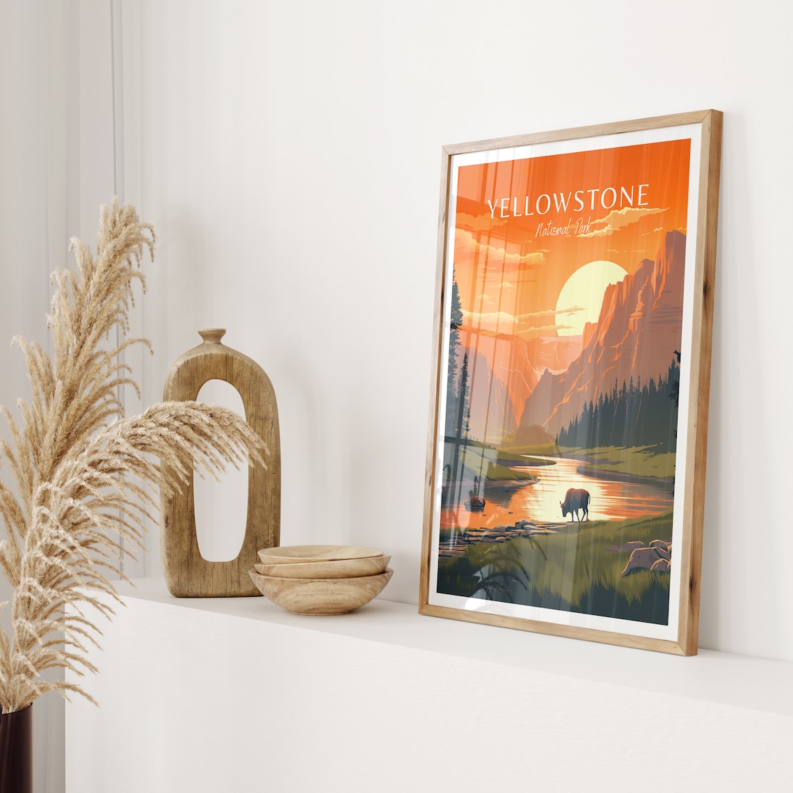 Yellowstone Travel Poster, National Park Art Print - Image 2