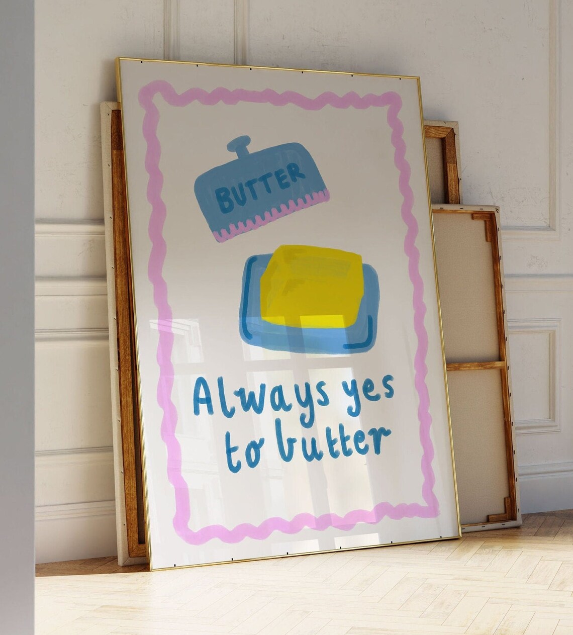 Butter Typography Print, Maximalist Kitchen Art