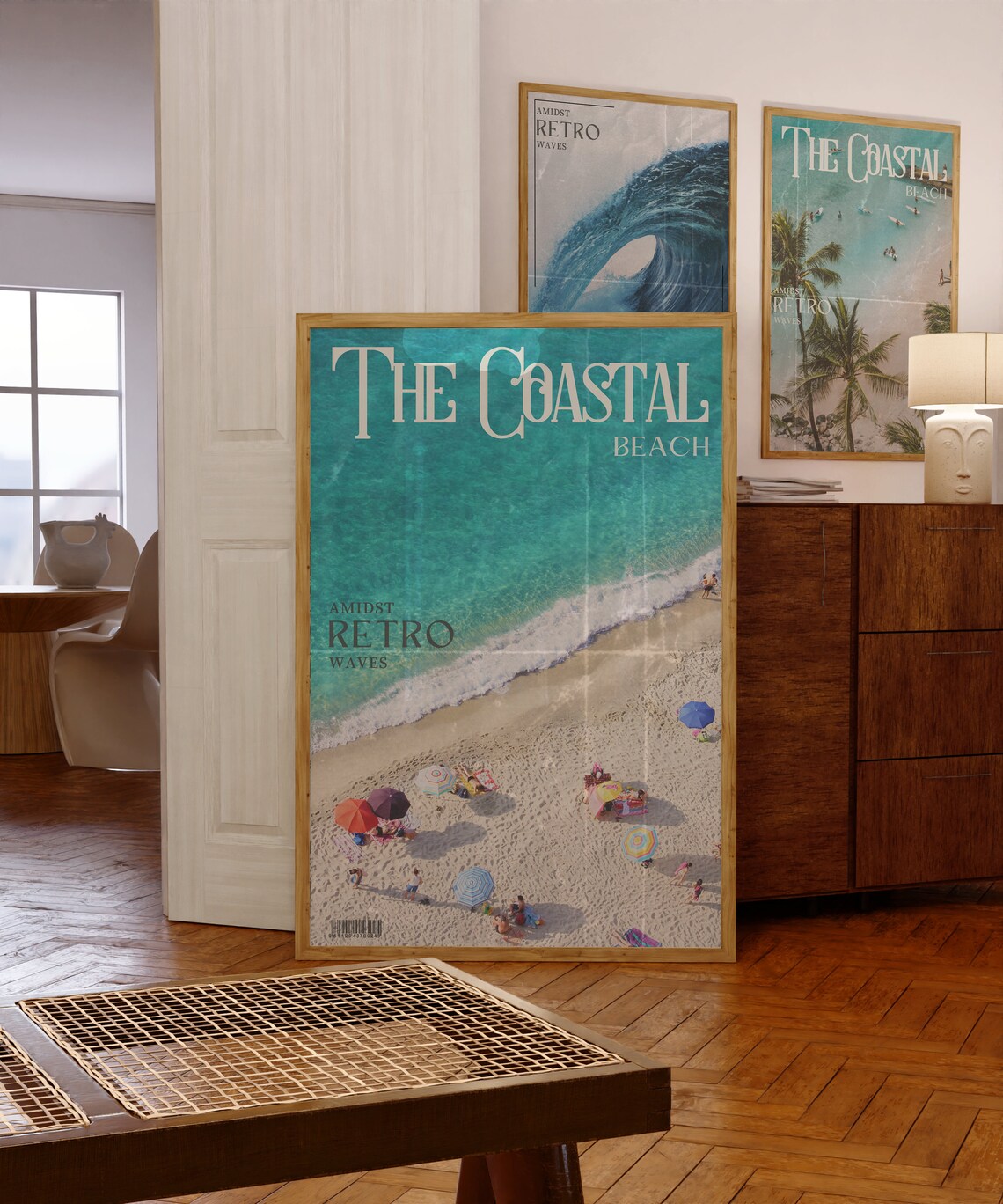 Retro Blue Coastal Life Beach Art Print, Summer - Image 2