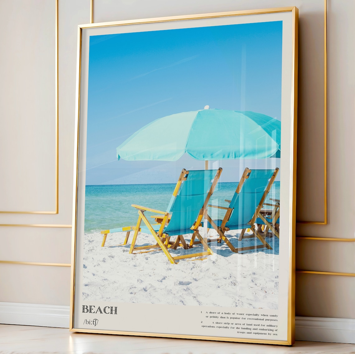 Beach Umbrellas Beach House Decor Art Print