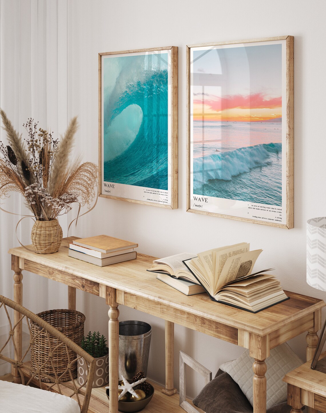 Waves Coastal Sunset Poster, Ocean Photography - Image 3