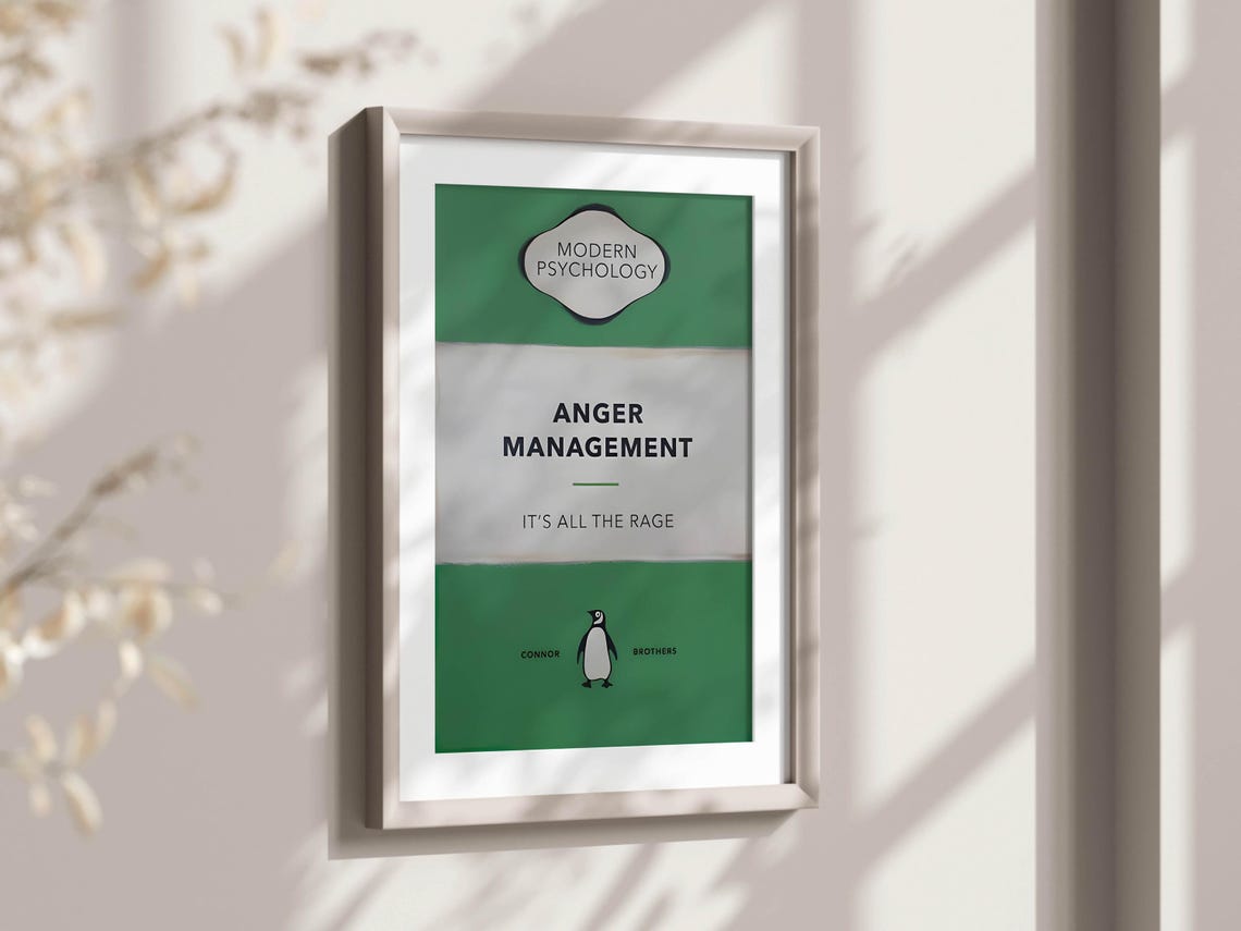Anger Management Its All The Rage Psychology Satire Art Poster - Image 2