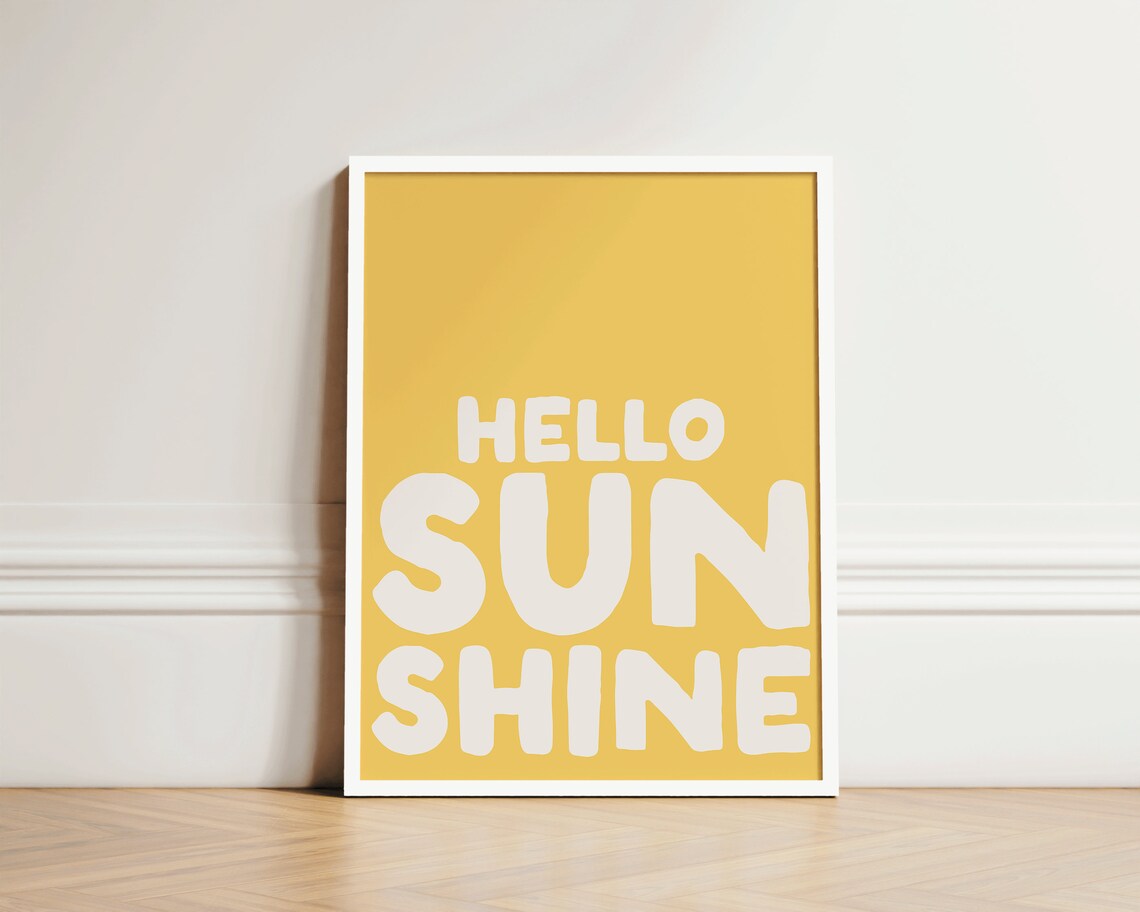 Hello Sunshine Art Print, Boho Nursery Decor - Image 2