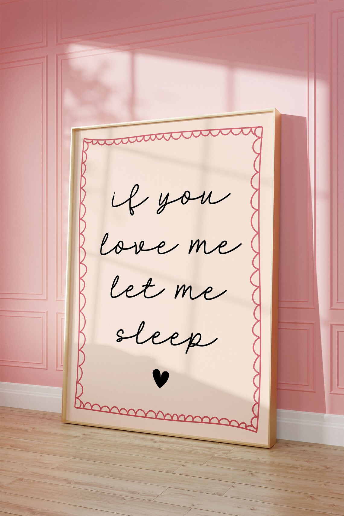 If You Love Me Let Me Sleep Retro Poster