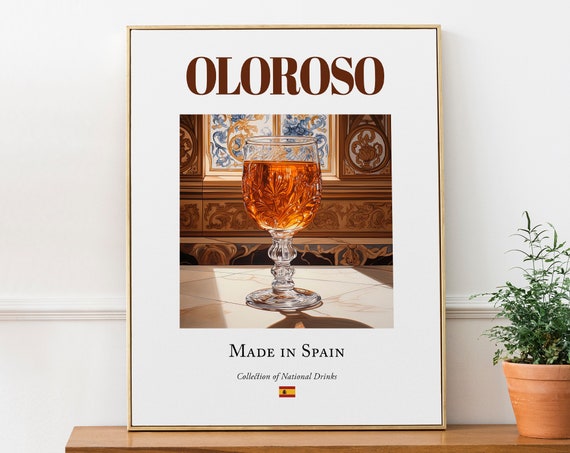 Oloroso On Maiolica Tile, Spanish Beverage Art Print
