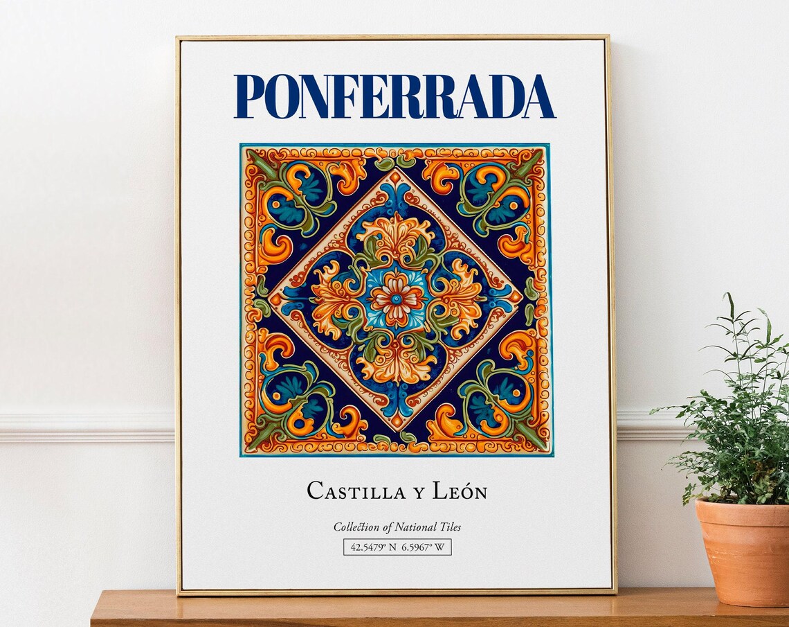 Ponferrada Castilla Y Len Minimalist Travel Poster