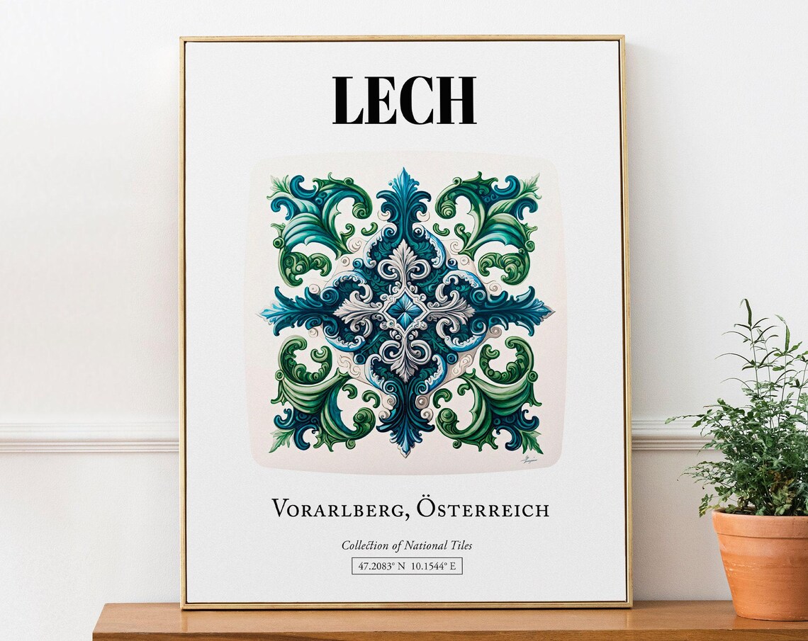 Lech Vorarlberg Austria Traditional Tile Pattern Art Print