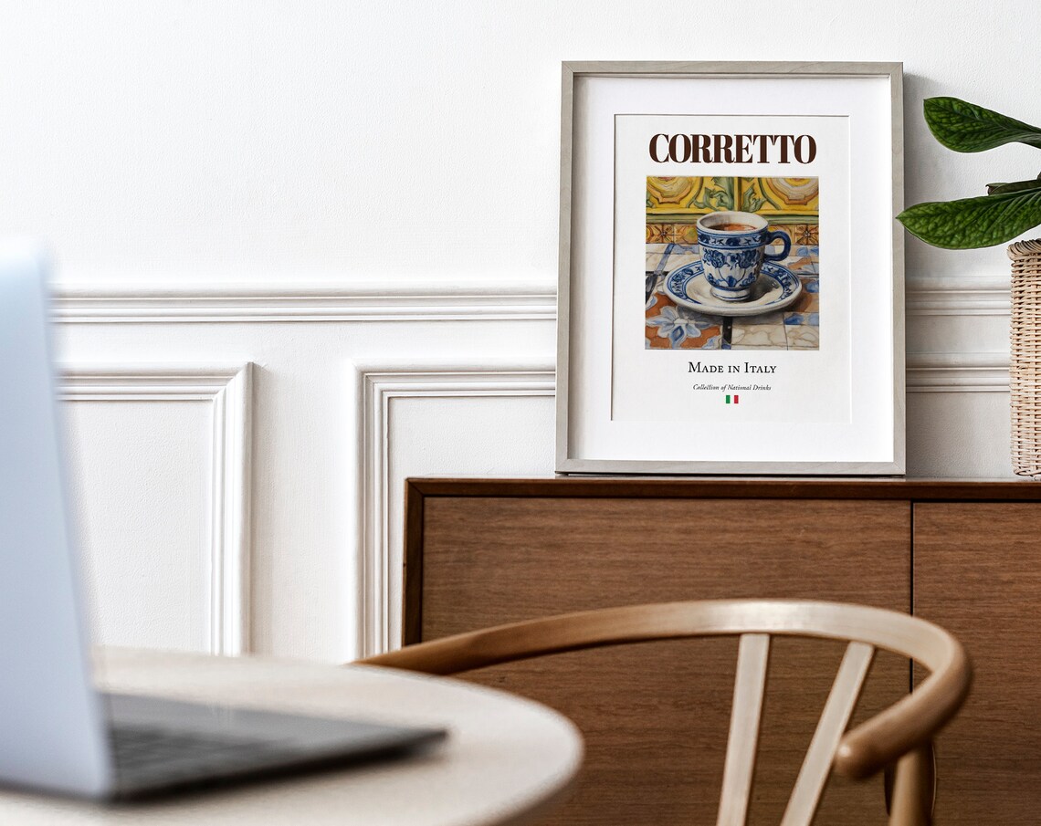 Corretto On Maiolica Tile, Italian Beverage Poster - Image 4