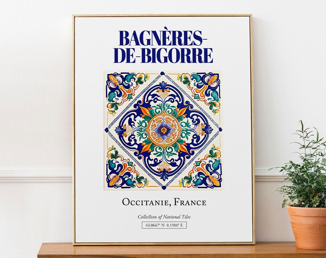 Bagneres-de-Bigorre Occitanie France Travel Poster