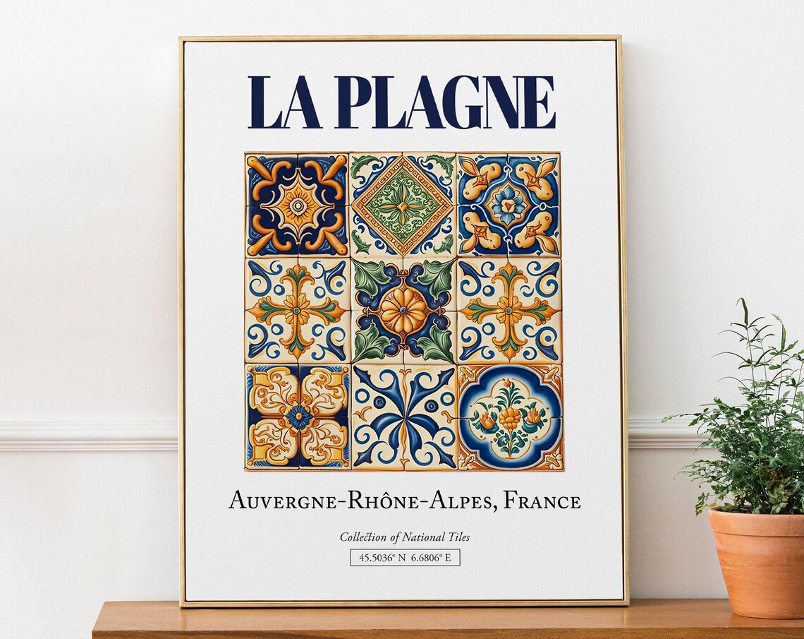 La Plagne France Minimalist Travel Poster Art Print