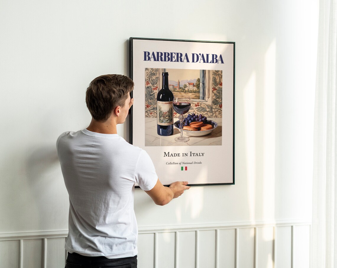 Barbera D'Alba Maiolica Tile Italian Beverage Poster - Image 3