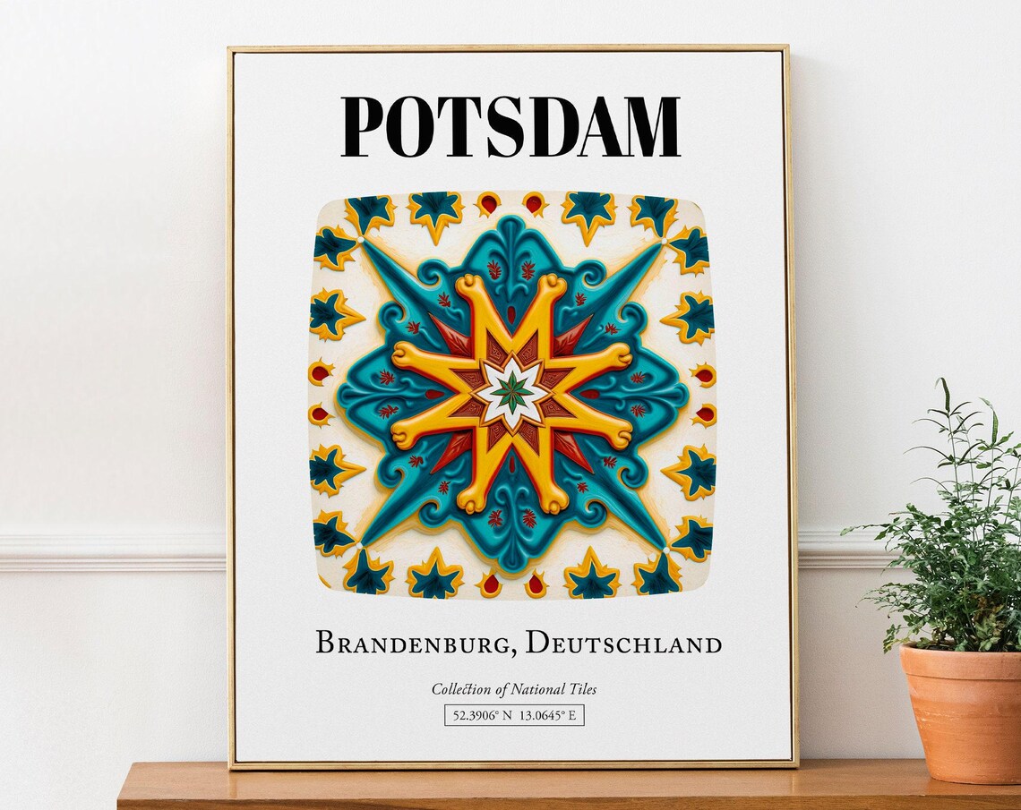 Potsdam Brandenburg Germany Traditional Tile Pattern Poster
