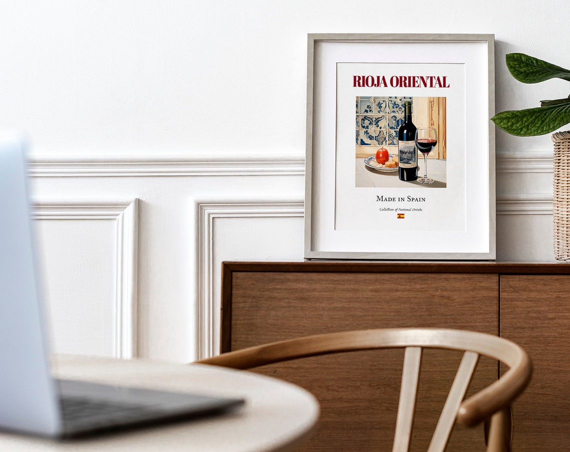 Rioja Oriental Maiolica Tile Beverage Poster, La Rioja - Image 4