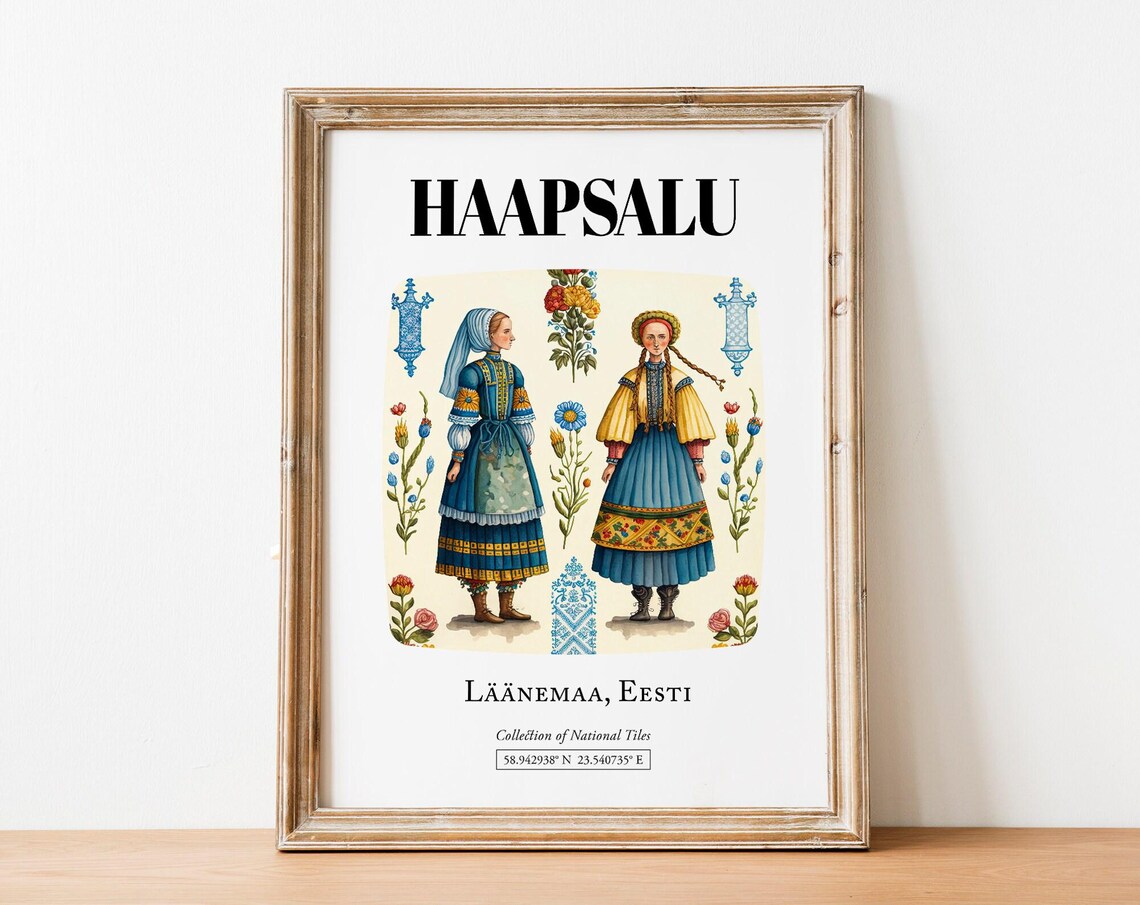 Haapsalu Traditional Tile Pattern Art Print