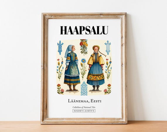 Haapsalu Traditional Tile Pattern Art Print