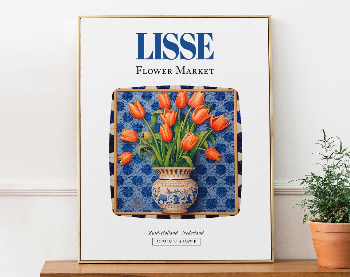 Lisse Zuidholland Flower Market Tulips Bouquet Art Print
